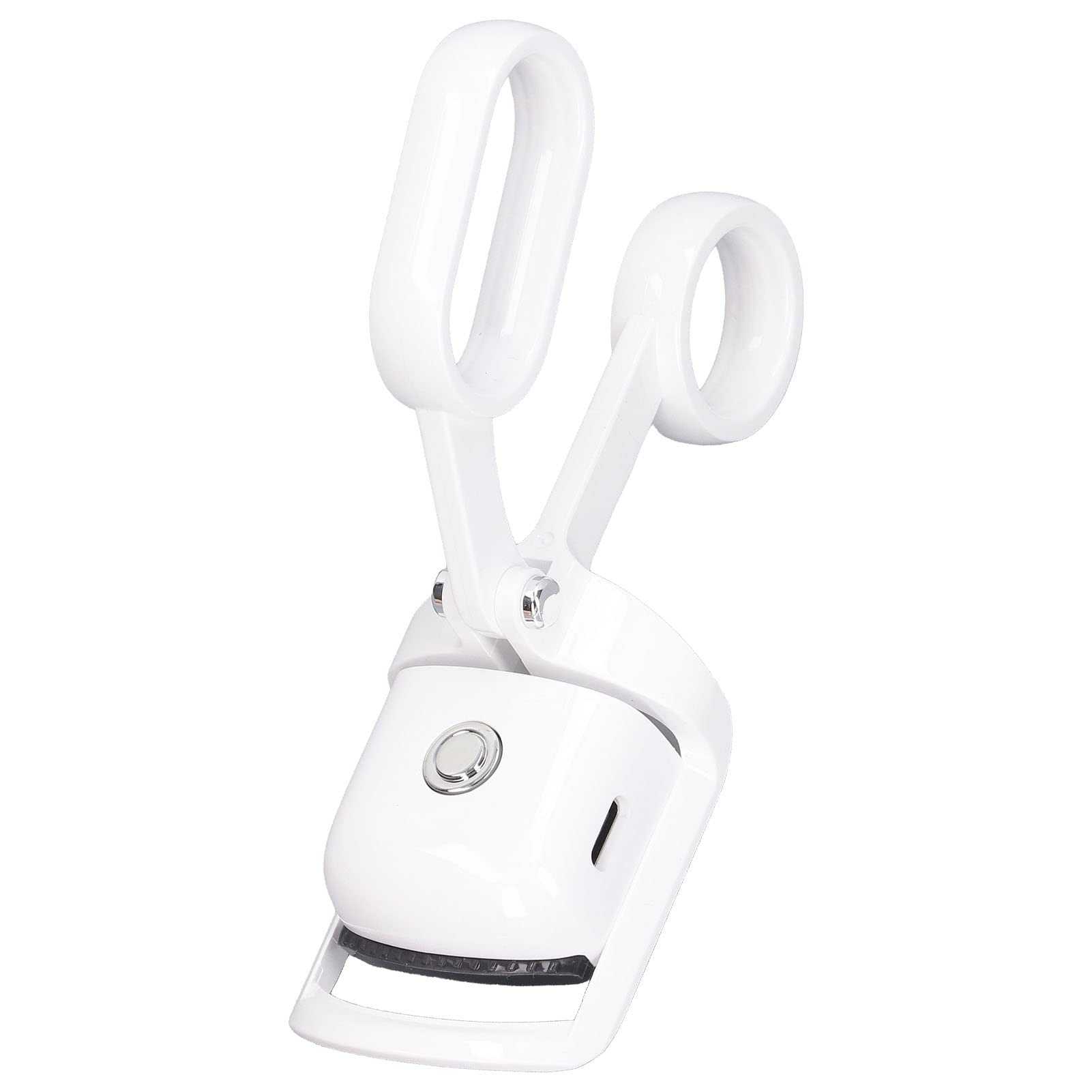 Electric Heated Eyelash Curler - 3 Adjustable Temperature Settings, Quick & Long-Lasting Curls, Portable for Home & Salon Use - Perfect for Weddings, Parties & Daily Makeup Routine (White)