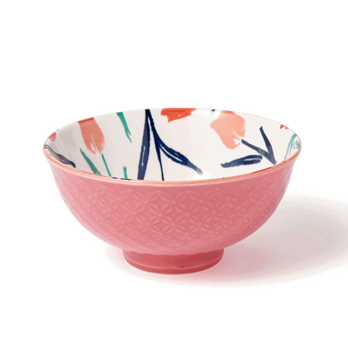 Iroiro Rice Bowl Tulips - Japanese Style Ceramic Rice Bowls for Home Dining, Perfect for Sushi, Ramen & Asian Cuisine