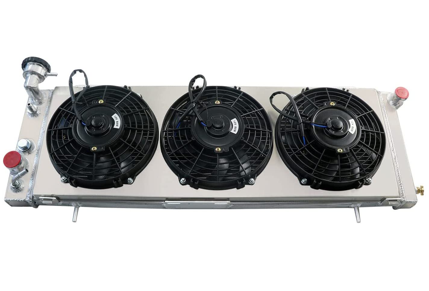 High-Performance Aluminum Radiator Replacement for Jeep Cherokee XJ/Comanche 2.5L 4.0L 4-Cylinder 6-Cylinder 1991-2001 - 1-Row Radiator with Electric Fan Shroud & Thermostat Kit - Perfect for Off-Roading, Daily Driving & Extreme Weather Conditions