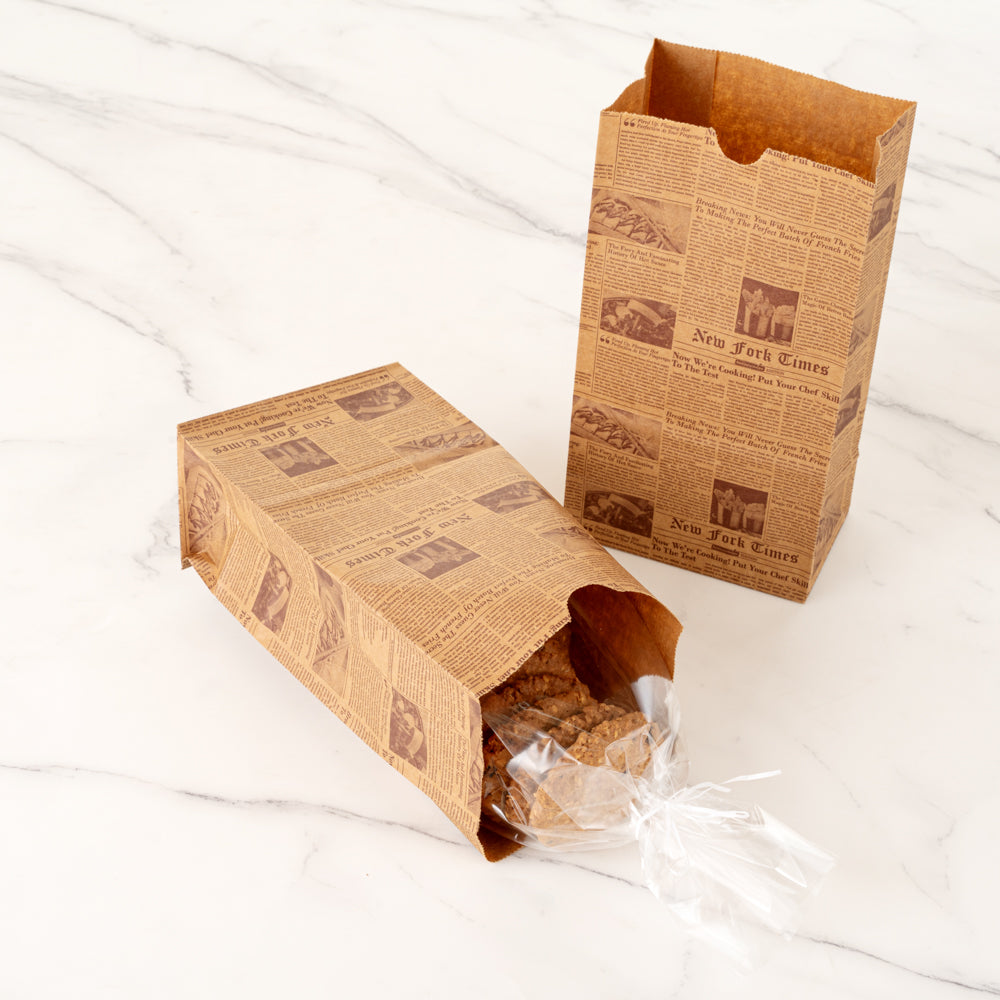 Eco-Friendly Kraft Paper Bags 4 lb - 5 x 3.25 x 9.5 Inches - 100 Count Box - Perfect for Grocery, Retail & Gift Packaging - Sustainable Shopping Bags for Stores, Restaurants & Events