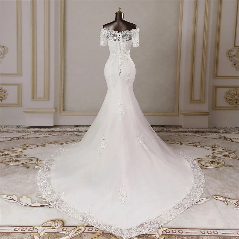 Elegant Sweetheart Neckline Mermaid Wedding Dress - A-Line Bridal Gown for Bride, Perfect for Beach, Church & Formal Weddings