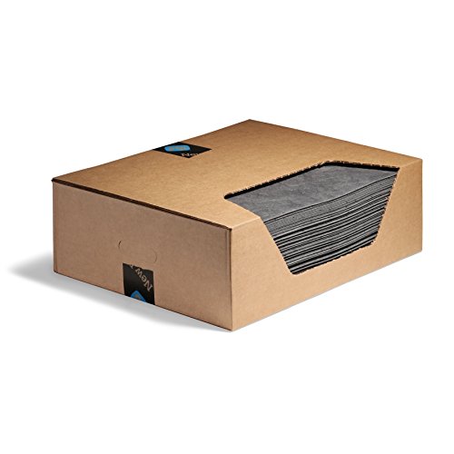 11 Gallon Absorbent Mat Pad - Pack of 100 | Oil & Chemical Spill Cleanup for Garages, Workshops & Industrial Use