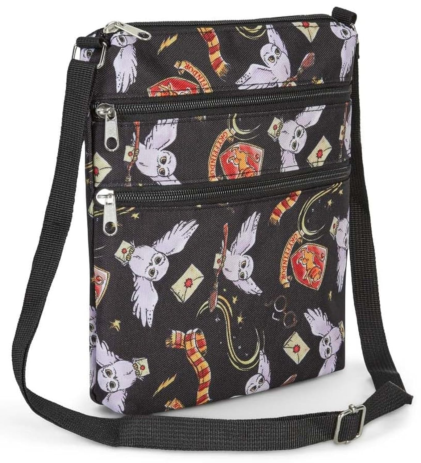 Harry Potter Gryffindor Crossbody Bag for Women - Officially Licensed Hogwarts Shoulder Purse | Small Sling Bag for Travel, Passport Holder | Perfect Gift for Wizarding World Fans, Adults & Teens | Great for Cosplay, Theme Parks & Daily Use