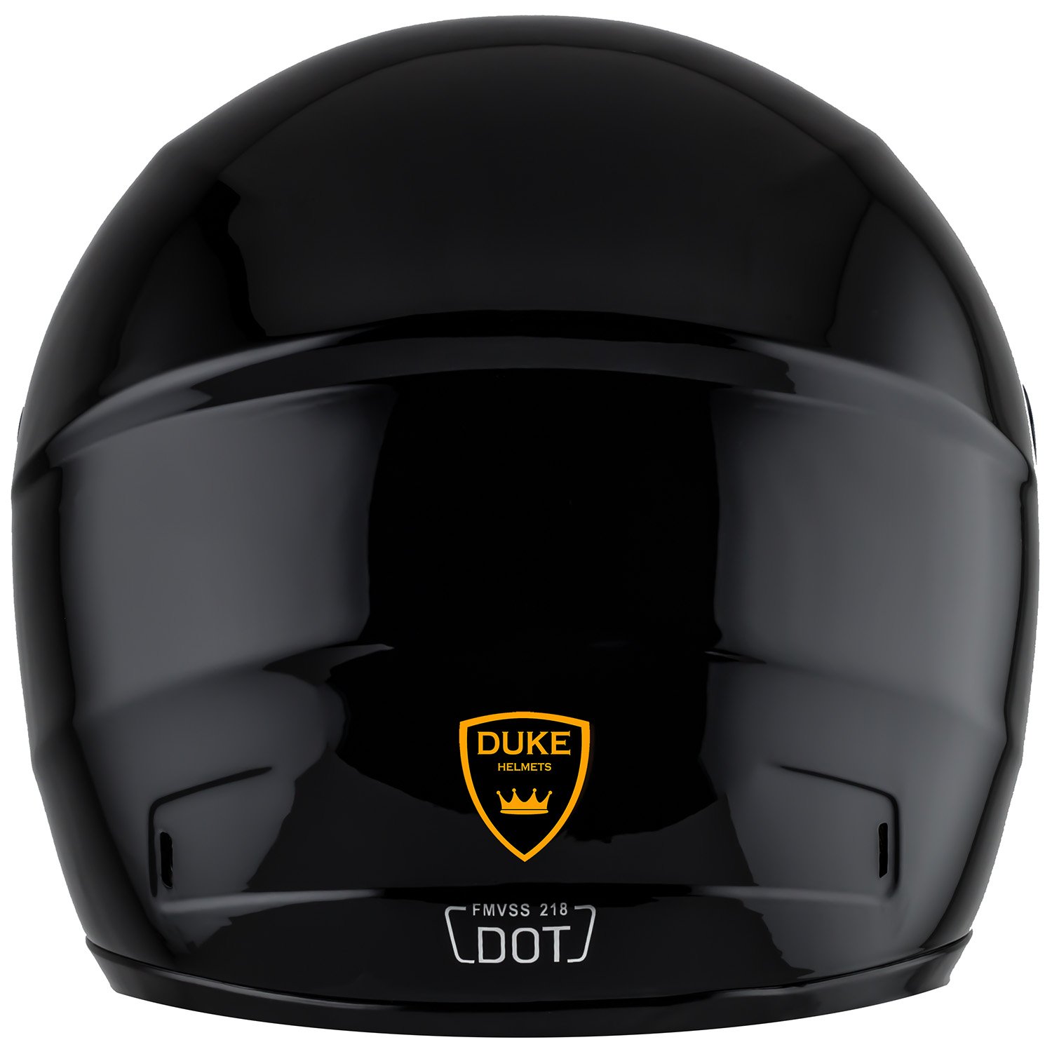 DK-110 Full Face Motorcycle Helmet Gloss Black - DOT Approved Safety Gear for Street Biking & Racing - Windproof & UV Protection for Men & Women Riders