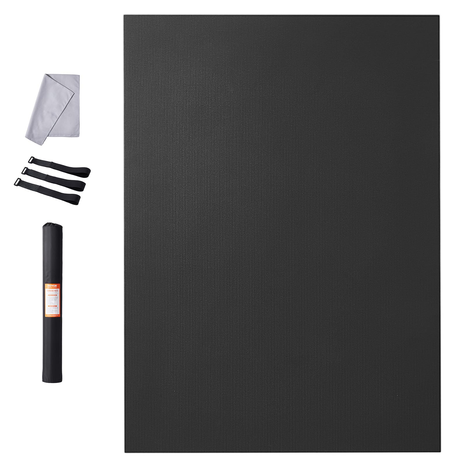 VEVOR Extra Large Non-Slip Yoga Mat - 6mm Thick High Density Exercise Mat for Home Workouts, Pilates & Floor Exercises - Includes Carry Bag & Strap - Perfect for Men & Women - Ideal for Yoga Studios, Gyms & Home Fitness Routines