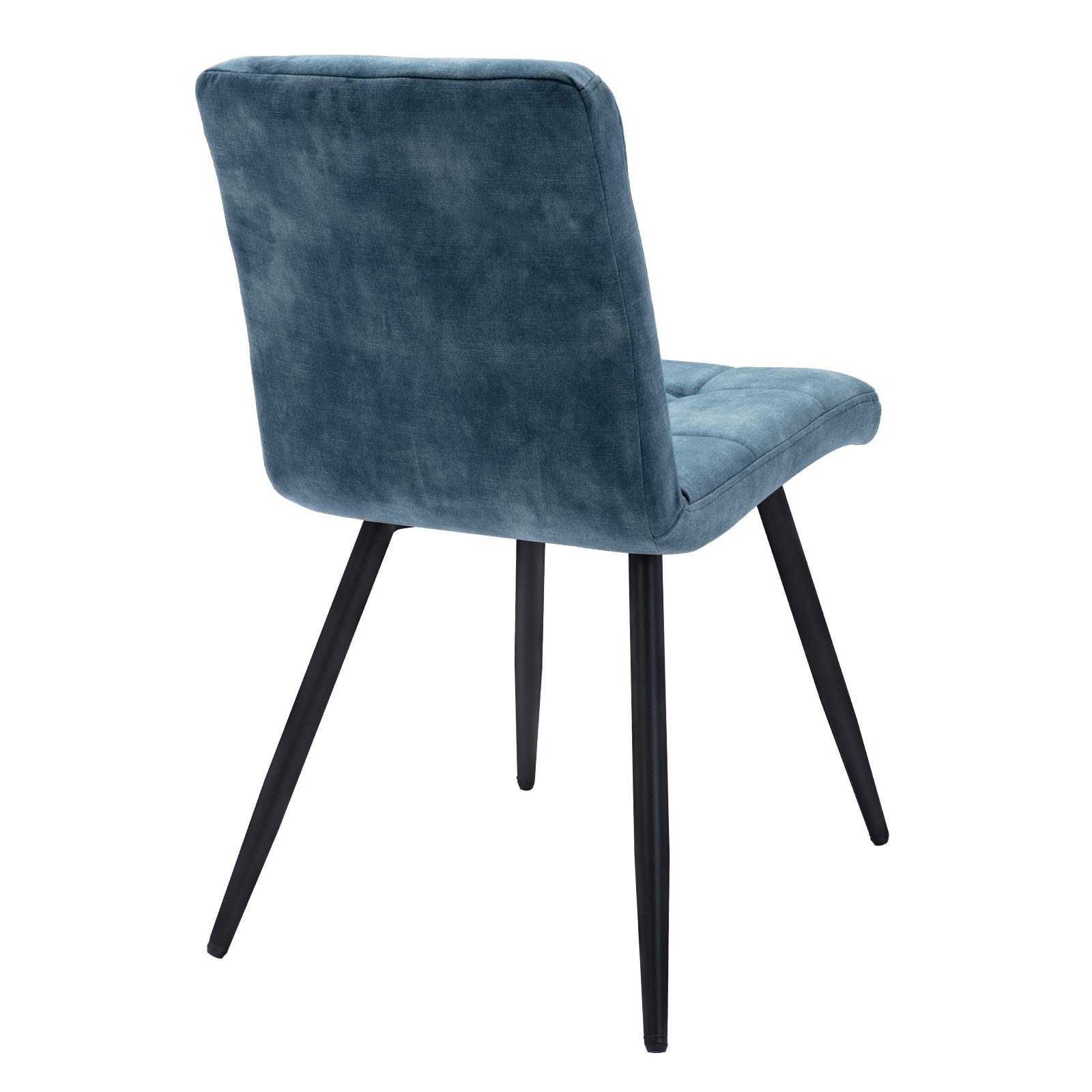 DUHOME Mid Century Modern Velvet Dining Chairs Set of 4 - Blue Upholstered Accent Chairs with Metal Legs for Dining Room, Kitchen, Living Room, Bedroom & Vanity | Perfect for Home Decor, Reading Nook & Small Space Furniture