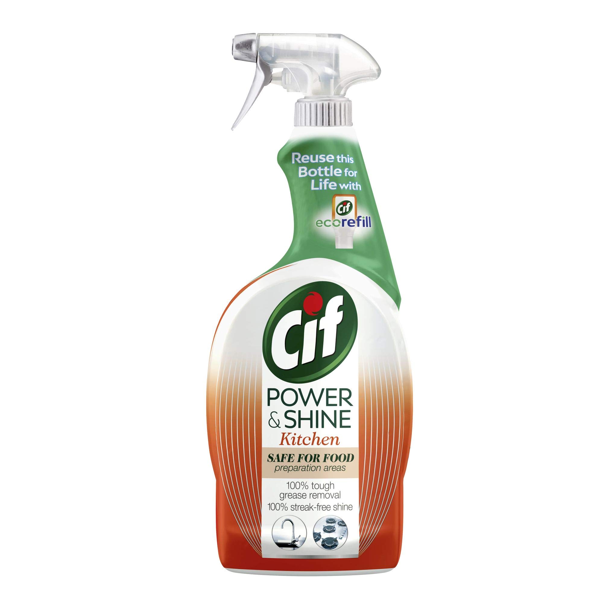 Cif Power & Shine Kitchen Cleaner Spray - 700ml | Multi-Surface Degreaser for Stovetops, Countertops & Appliances | Fast-Cutting Grease & Tough Stains Remover