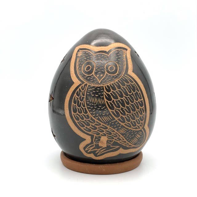 Owl Luminary: Handmade Turquoise Night Light for Home Decor & Nursery - Perfect for Bedrooms, Living Rooms & Gifts