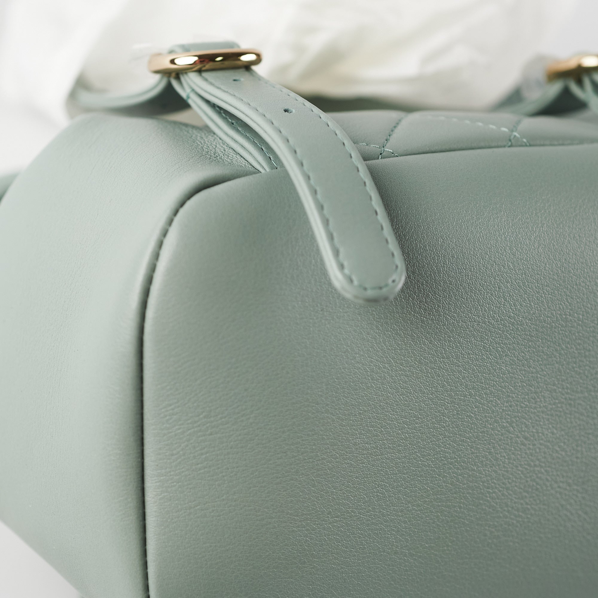 Chanel Mini Duma Backpack in Grey & Blue | Authentic Luxury Leather Backpack with Microchip | Perfect for Travel, Shopping & Everyday Use