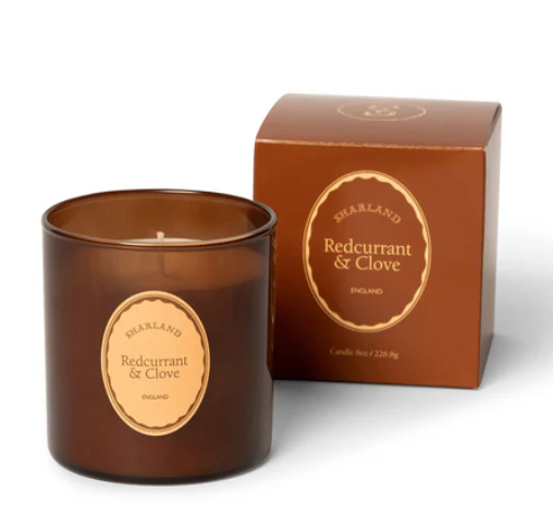 Sharland Redcurrant & Clove Scented Soy Candle - Handmade Aromatherapy Candle for Relaxation, Home Decor & Gift Giving