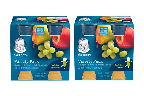 Gerber Fruit Juice Variety Pack - 2 Pack | Healthy Baby Snacks & Toddler Drinks for On-the-Go, Daycare & Travel
