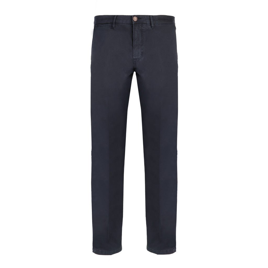 FRADI Men's Cotton Stretch Chino Pants - Comfortable Slim Fit Casual Trousers in Blue/Navy | Perfect for Office Wear, Business Casual & Everyday Outfits