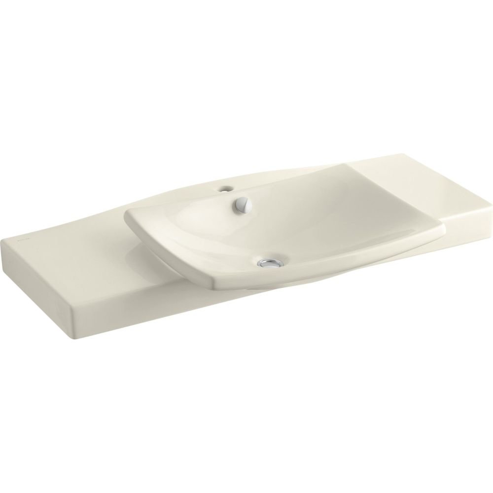 Kohler K-19034-1-47 Escale Vanity Top with Basin in Almond - Perfect for Bathroom Renovation & Modern Home Decor