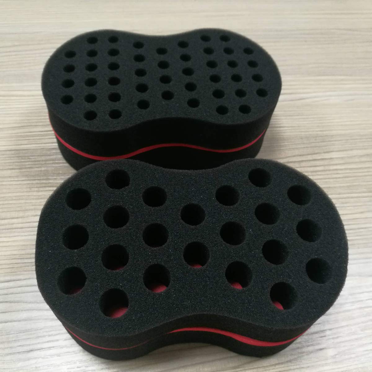 Ruiqas Double-Sided Hair Sponge Brush for Afro Curls & Waves - Small Hole Design for Twist & Coil Styling - Perfect for Men's & Women's Natural Hair Care & Daily Styling