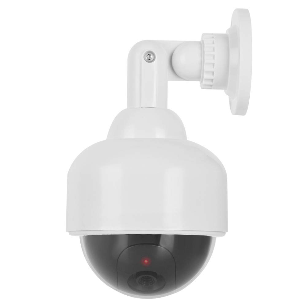 Beufee Fake Security Camera with Flashing Red LED - Indoor/Outdoor Dummy Dome Surveillance Camera for Home, Office & Store Security (Deter Burglars & Theft)