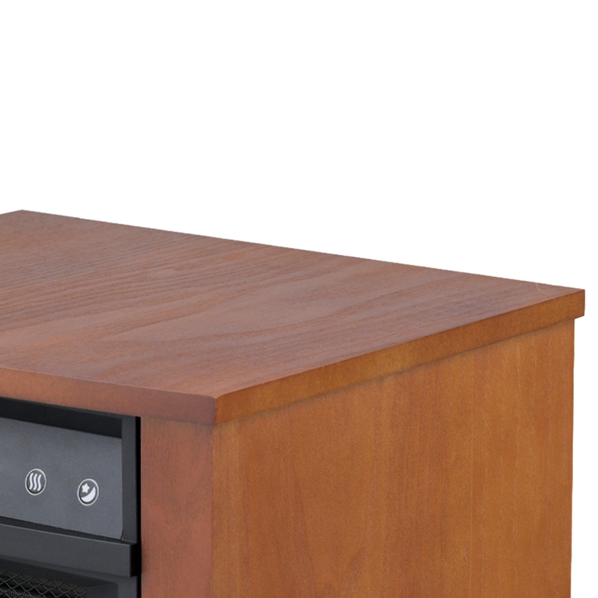 Large Digital LED Display Electric Infrared Wooden Space Heater with Timer - Perfect for Living Rooms, Bedrooms & Offices