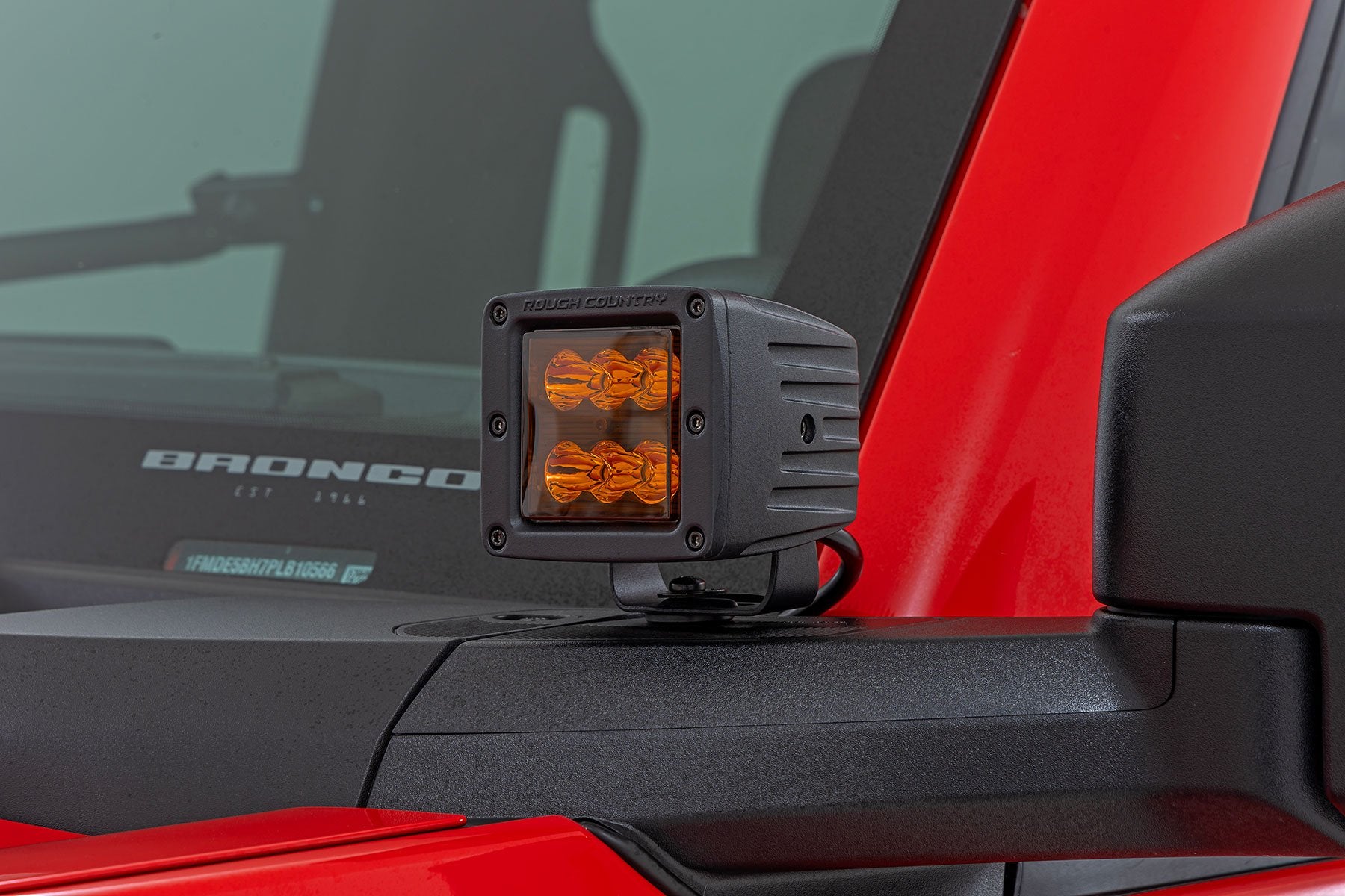 2 Inch LED Light Pods - Spot Beam, Amber Lens, Square Off-Road Lights for Trucks, ATVs, UTVs - Waterproof & Durable (70903A) - Perfect for Night Driving, Camping & Off-Road Adventures