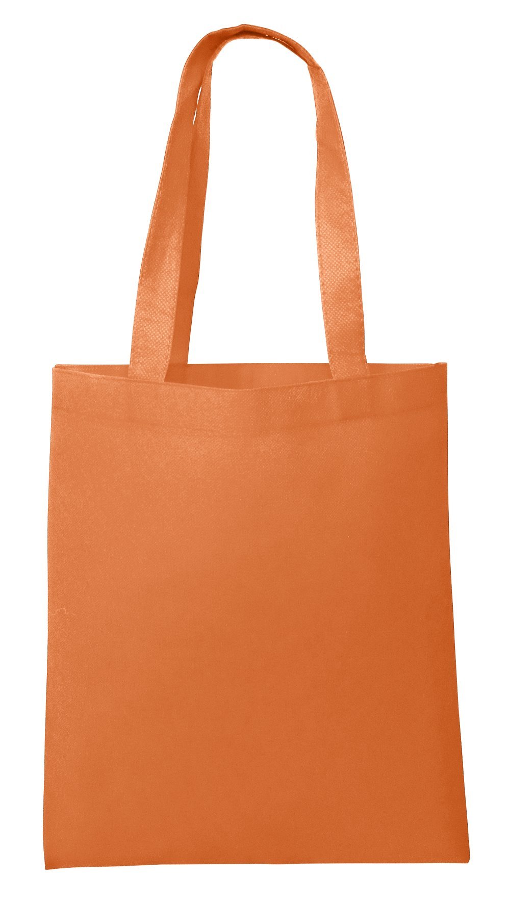 16 Pack Reusable Eco-Friendly Non-Woven Grocery Tote Bags - Durable Shopping Bags for Groceries, School, Crafts & Outdoor Activities (Orange) - Perfect for Shopping, Picnics & Beach Trips
