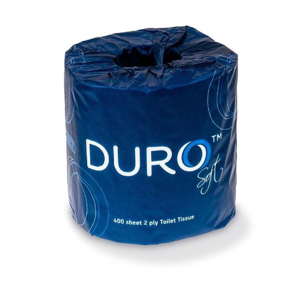 Caprice Duro Toilet Paper 48 Rolls | 400 Sheets Per Roll | Individually Wrapped | Ultra Soft & Strong Bath Tissue for Home, Office & RV Use