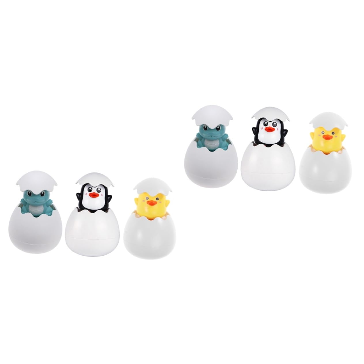 6-Piece Cute Egg Bath Toys for Toddlers - Bathtub Squirt Toys for 1 Year Old Kids - Fun Bath Time Learning & Sensory Play for Babies