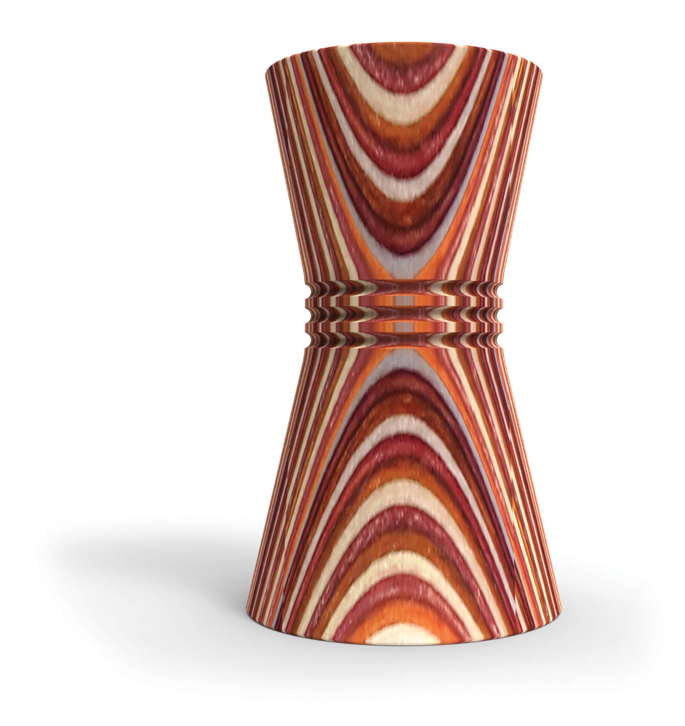 Premium Pakkawood Double Cocktail Jigger - 1oz & 2oz Measuring Cup for Bartenders - Red Wooden Bar Tool for Mixing Drinks, Cocktails & Home Bartending