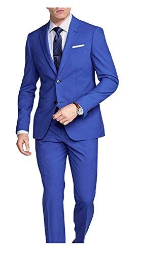 NMFashions Whitehall Blue 2-Piece Suit for Men | Premium Business & Formal Attire | Perfect for Office, Weddings & Special Occasions | Blue | Medium