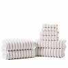Premium Organic Cotton 8-Piece Bath Towel Set - 650 GSM Ultra Soft & Absorbent for Spa, Gym, and Luxury Bathroom Use