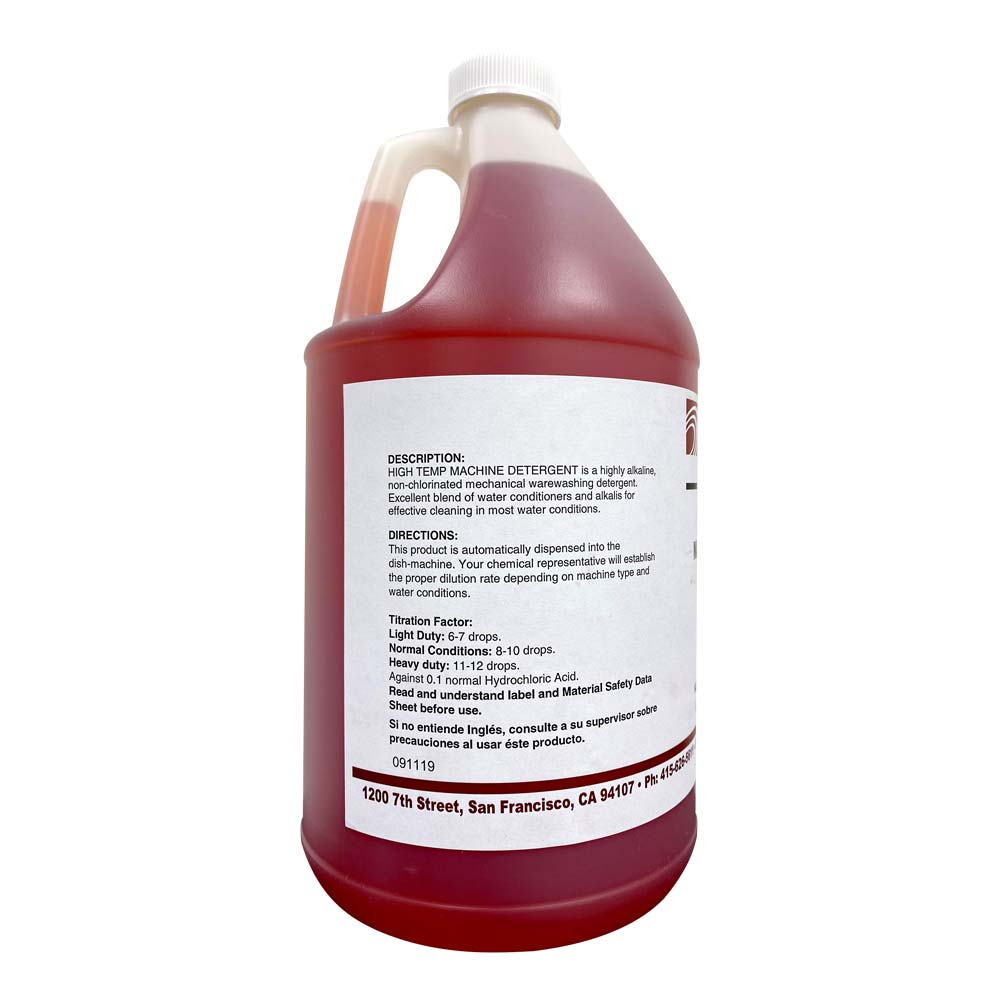 High-Temperature Dishwasher Detergent, 1 Gallon - Powerful Cleaning for Tough Grease & Stains | Ideal for Restaurants, Catering & Heavy-Duty Home Use