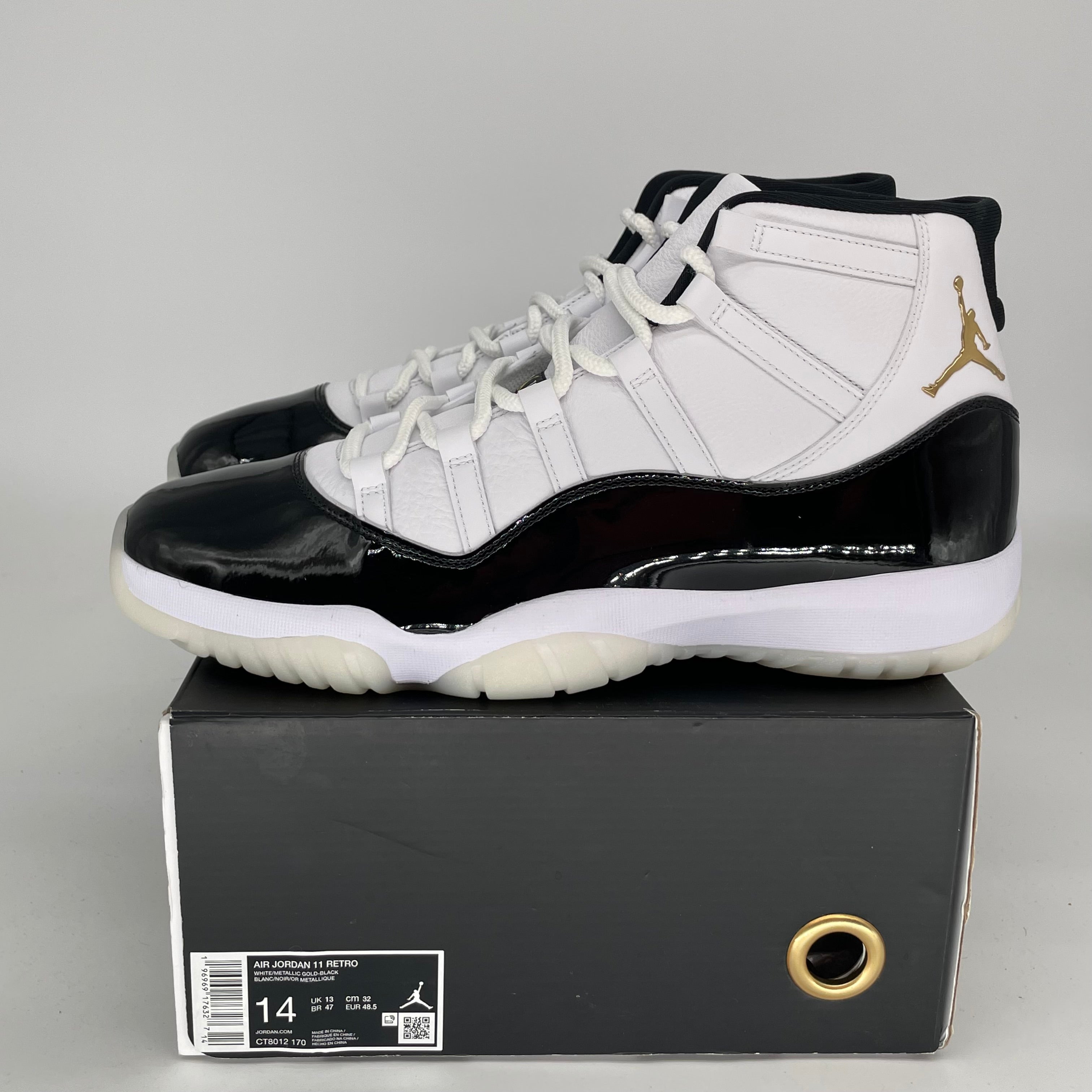 AIR JORDAN 11 DMP GRATITUDE Basketball Shoes Men's Size 14 (CT8012-170) - Retro Sneakers for Casual Wear & Court Performance