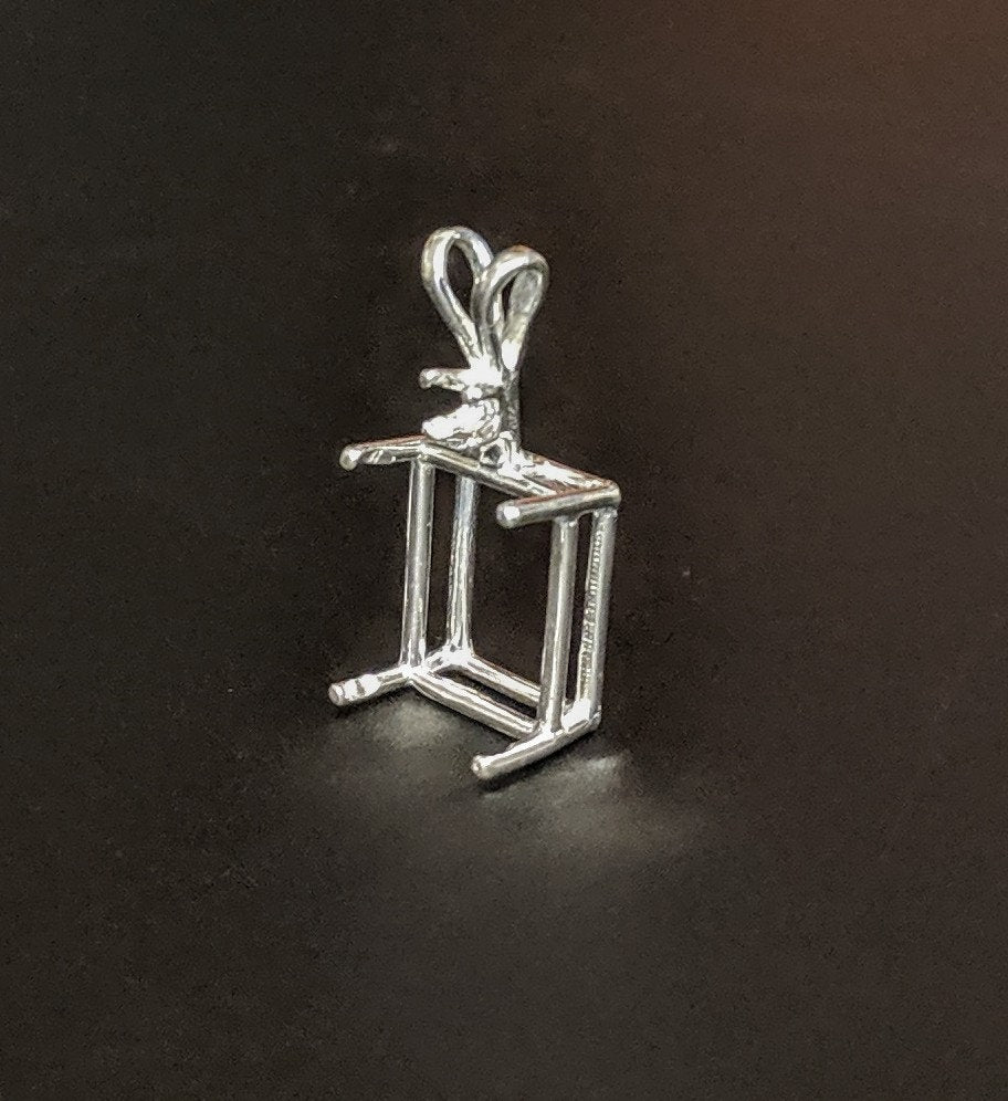 6x4mm 22x16mm Emerald Cut Sterling Silver or 14K White/Yellow Gold Pendant Setting with Accent Stones - Handcrafted in USA | Perfect for Necklaces, Jewelry Making & Gift Giving
