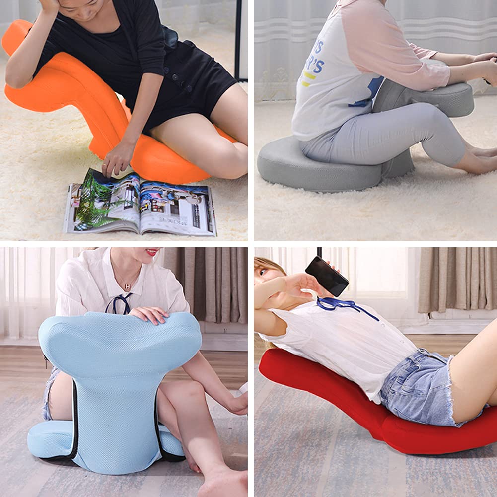 Adjustable Floor Chair with Back Support - Ergonomic Gaming & Lounger Chair, Removable Cover, Foldable Design for Reading, Meditation, TV Watching - Black Tatami Sofa Bed for Home, Office & Outdoor Use