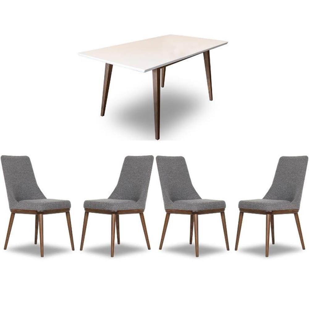 Home Square 5 Piece Dining Set with Table & 4 Chairs - Perfect for Small Spaces & Family Meals