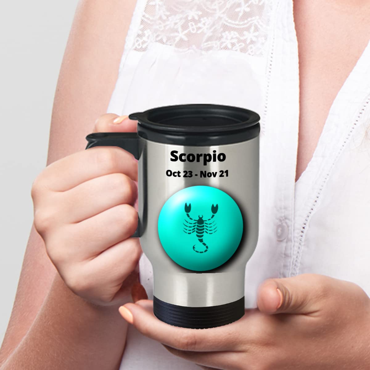 Scorpio Zodiac Travel Mug - 14 Oz Stainless Steel Insulated Tumbler for Hot & Cold Drinks - Perfect for Coffee, Tea & Beverages On-The-Go, Office & Outdoor Adventures