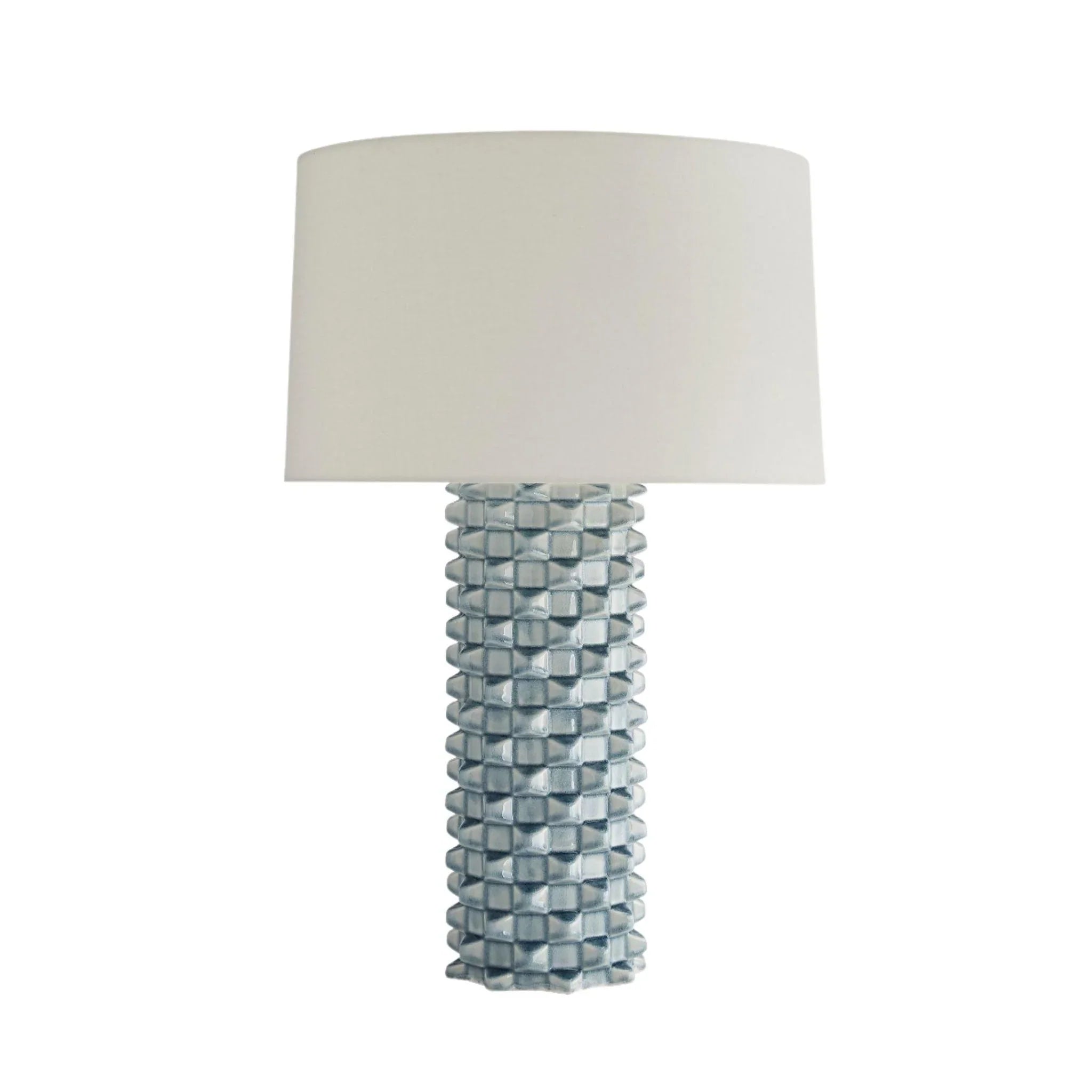 Arteriors Structural Porcelain Ari Lamp in Celadon Crackle Finish - Modern Ceramic Table Lamp for Living Room, Bedroom & Office Decor