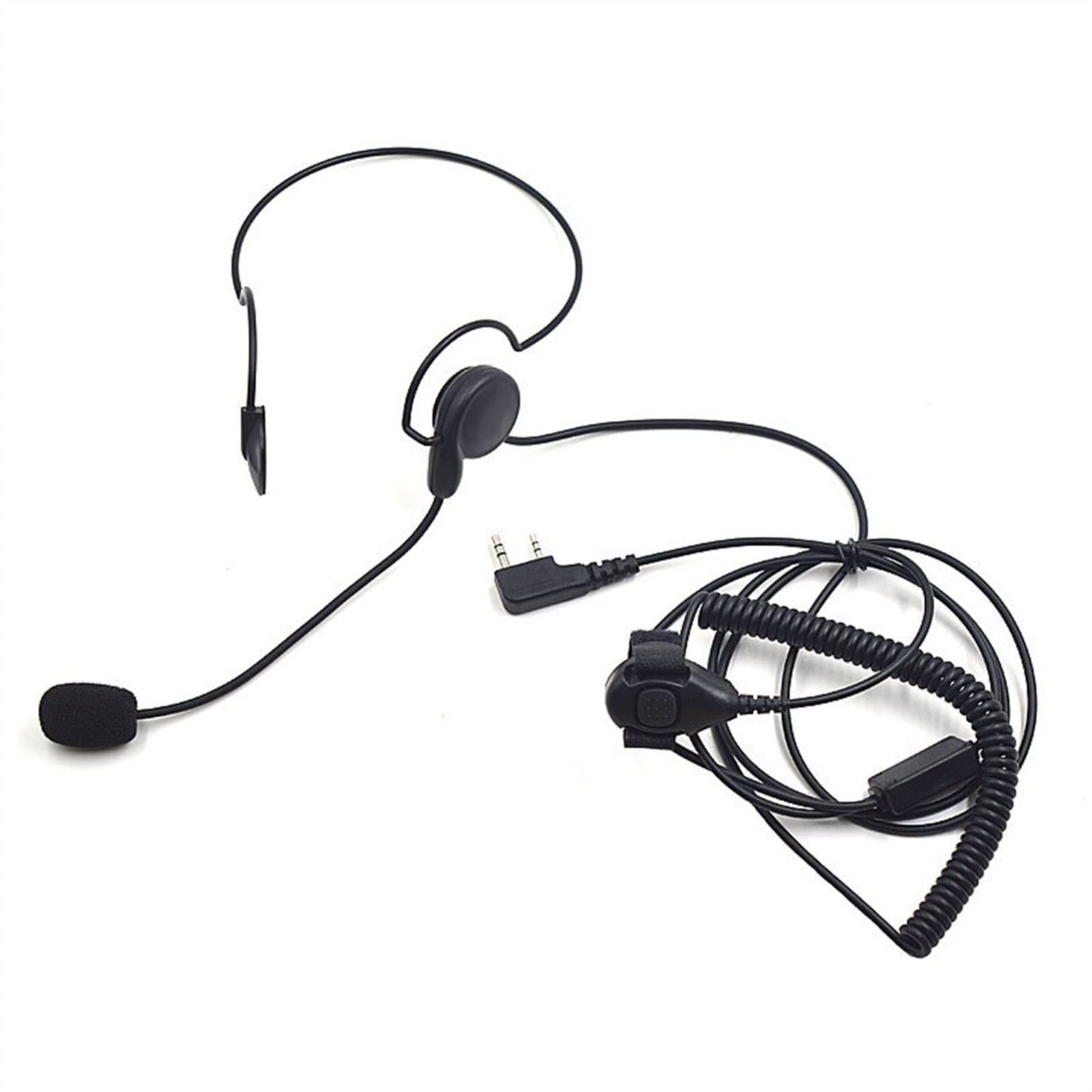 BMINO 5-Pack PTT Headset Microphone for Kenwood Two-Way Radios - Hands-Free Communication for Security, Construction & Outdoor Activities