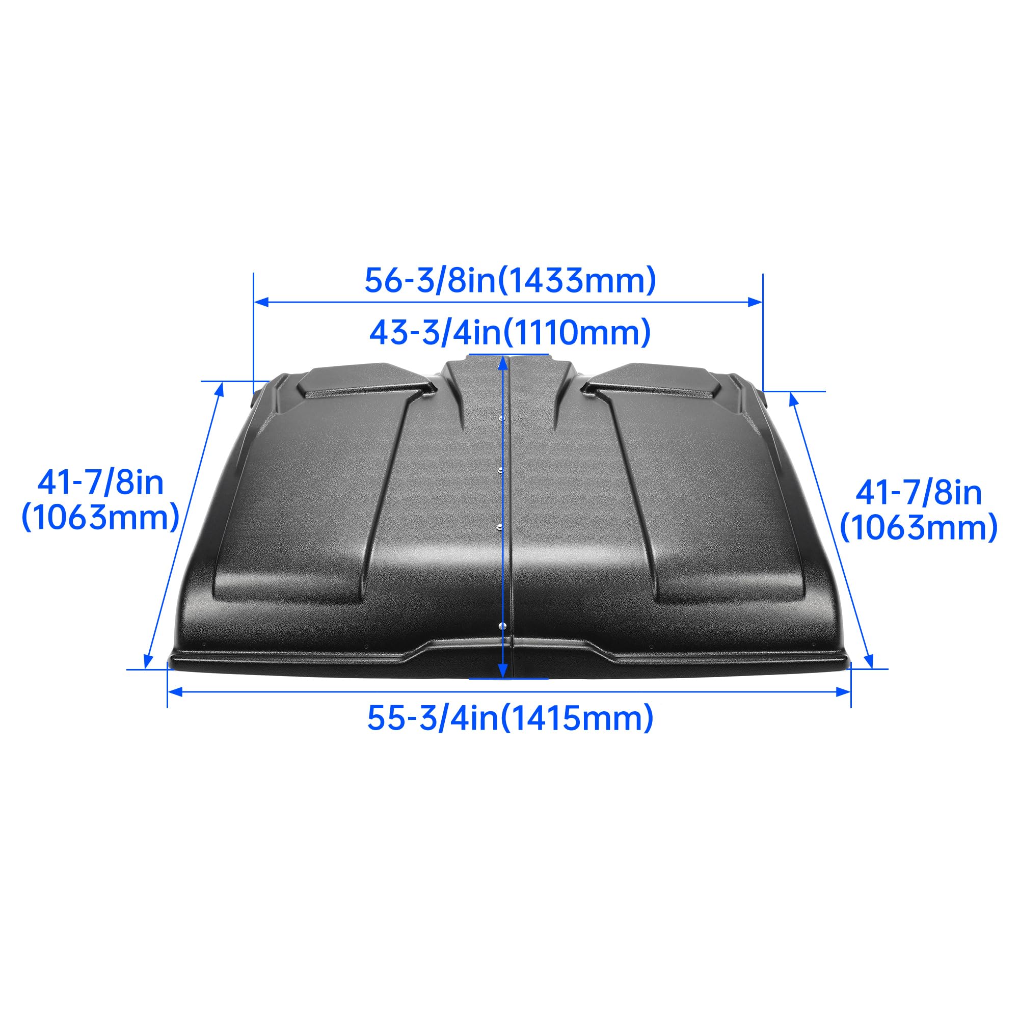 KUAFU Hard Top Roof for 2019-2023 Arctic Cat Prowler Pro, Tracker Off Road 800SX, Cushman Hauler 4x4 & Caterpillar CUV82/102D - 2-Piece Ceiling Roof Cover for UTV Protection & All-Weather Driving