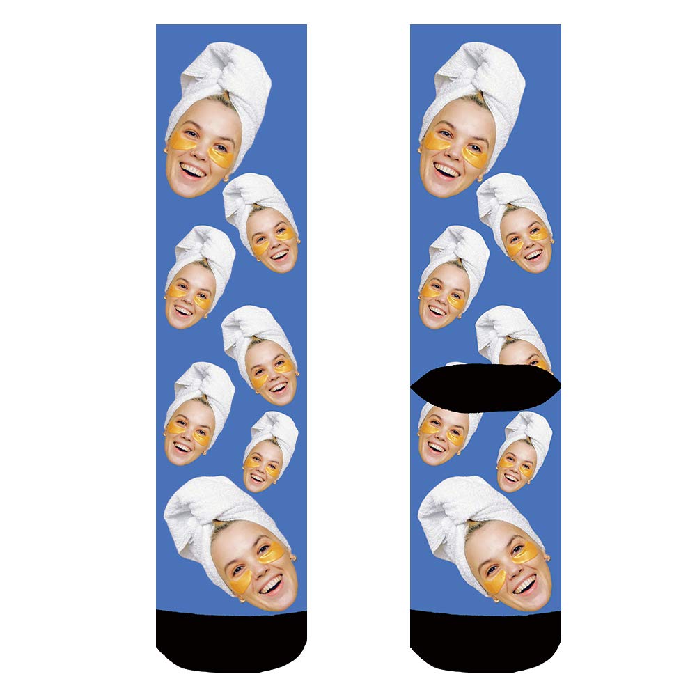 Custom Personalized Pet Face Socks with Photo - Cat & Dog Lover Crew Socks for Men & Women - Perfect Gift for Pet Owners, Gym & Casual Wear