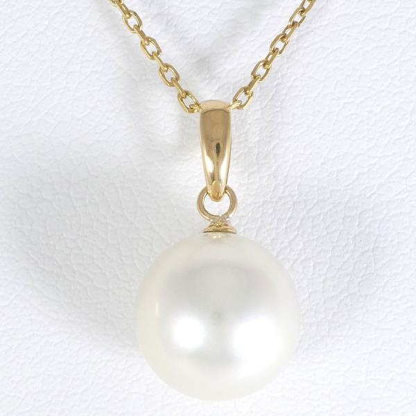 18K Yellow Gold Pearl Necklace for Women - Elegant Cultured Pearl Jewelry Gift for Wedding, Anniversary & Special Occasions