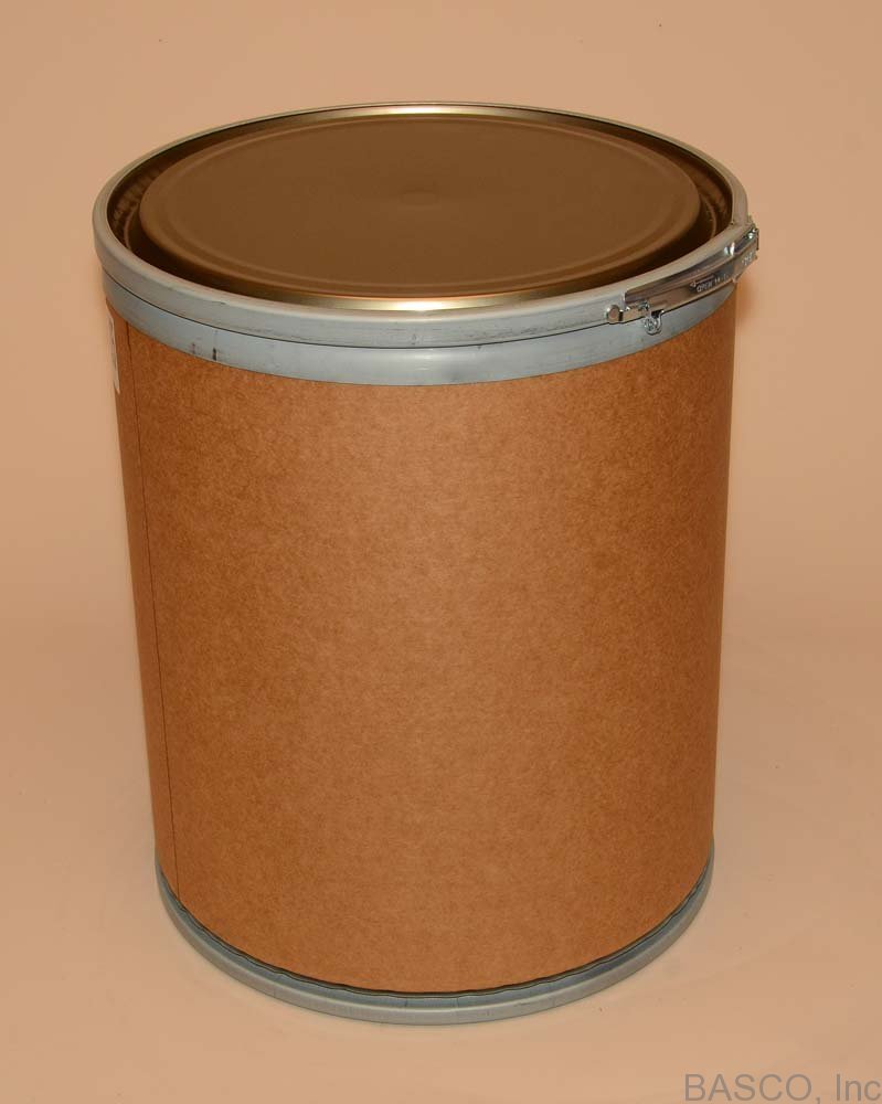 15 Gallon Cardboard Fiber Drum with Removable Lid - Heavy Duty Storage for Industrial, Commercial & DIY Use - Perfect for Chemicals, Powders, Food & Bulk Items