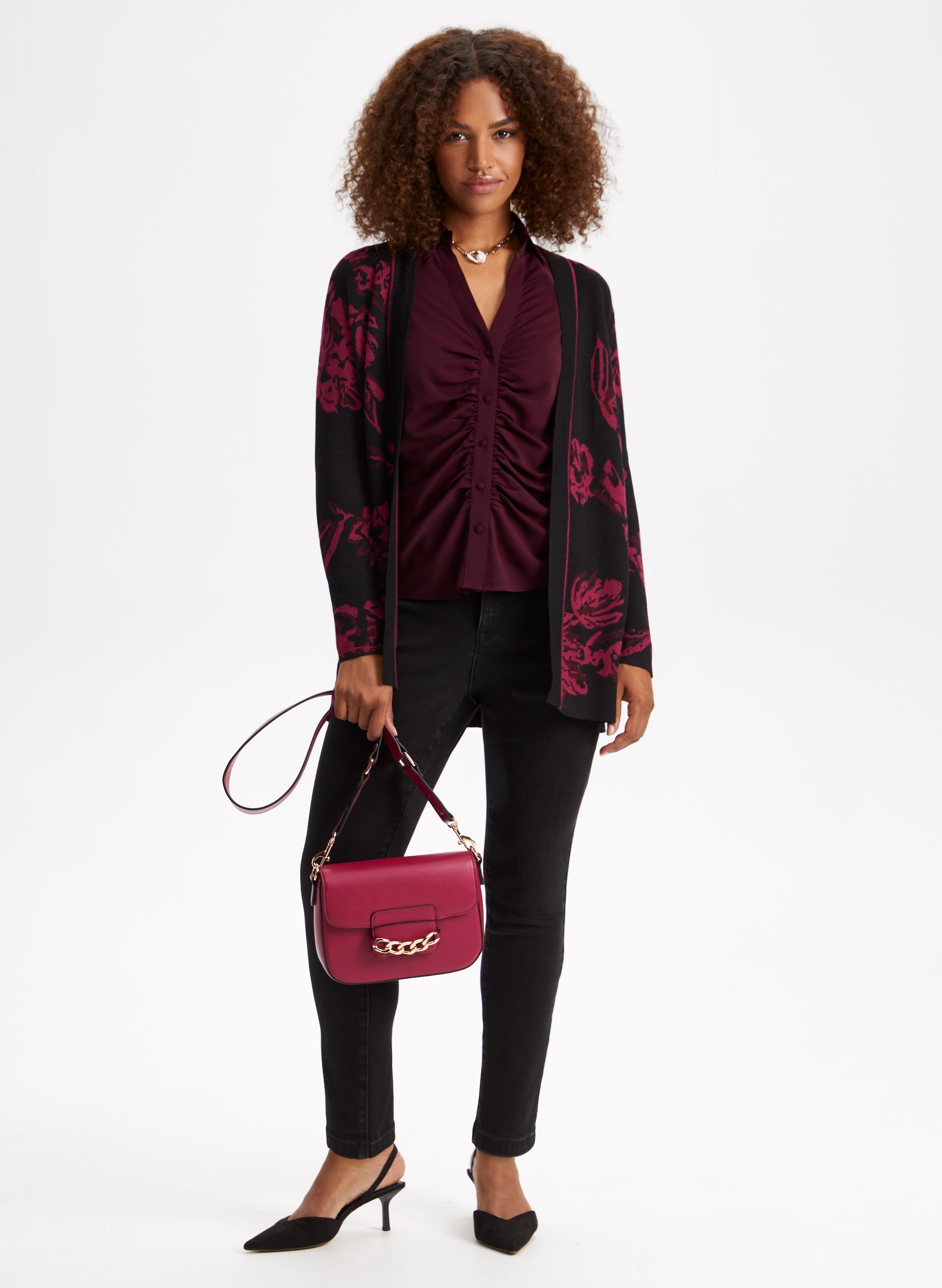 Floral Print Cardigan for Women - Lightweight Knit Open Front Sweater - Perfect for Spring Outfits, Office Wear & Casual Dates