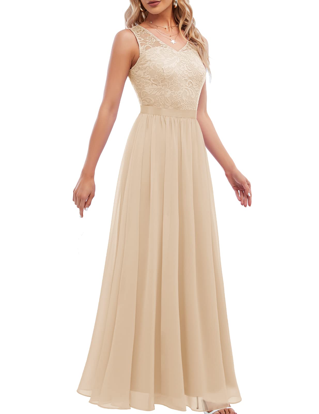 Elegant DRESSTELLS Women's Formal Dresses 2024 | Modest Wedding Guest & Bridesmaid Gowns | Maxi Cocktail Party & Prom Evening Dresses - Perfect for Weddings, Galas, and Special Occasions
