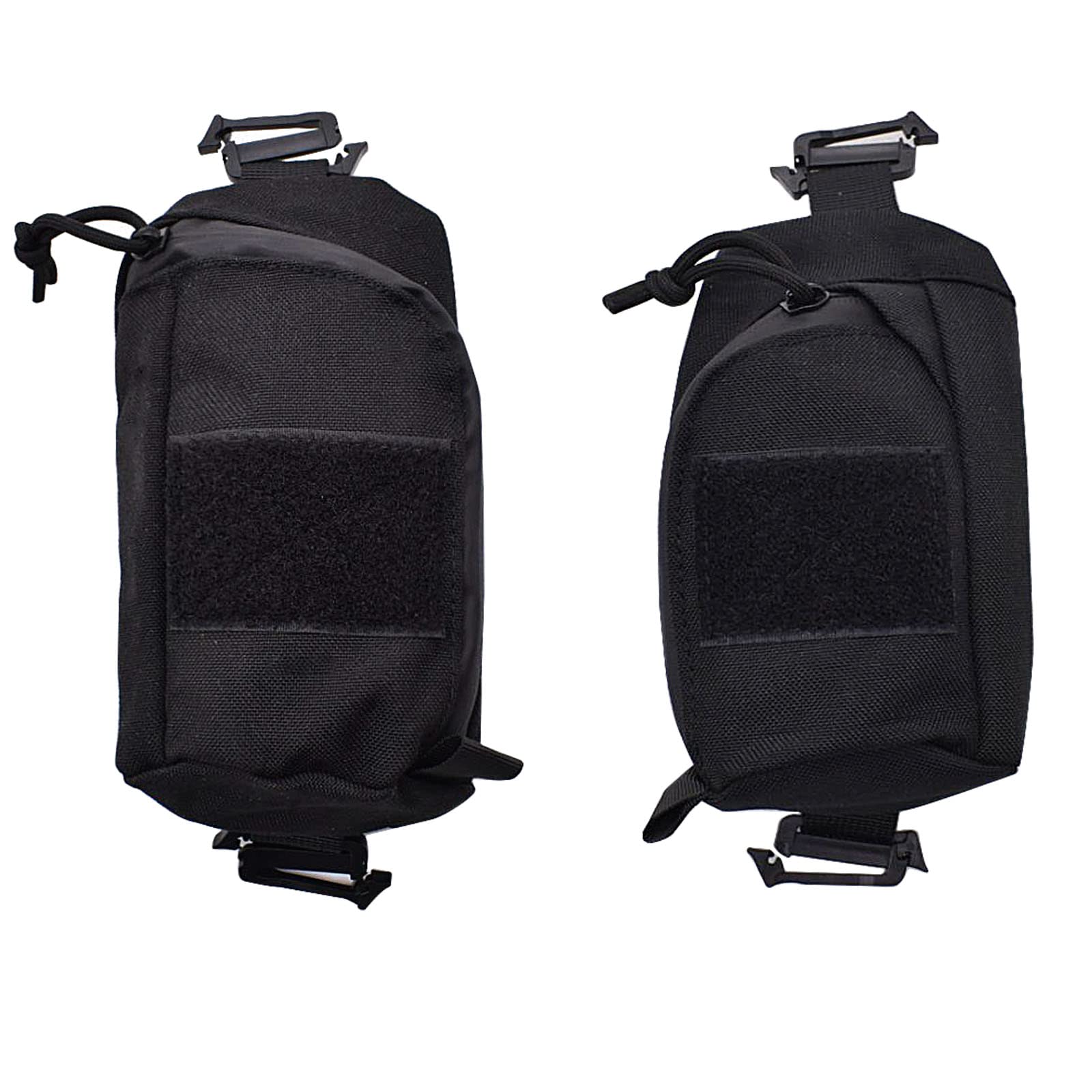 JFFCESTORE 2 Pack Clip-On Strap Pouch - EDC Tools & Sundries Organizer Bag - Shoulder Strap Pocket for Backpack Attachment - Perfect for Hikers, Travelers, Students & Commuters (Black) - Ideal for Outdoor Adventures, Daily Commute & School Essentials