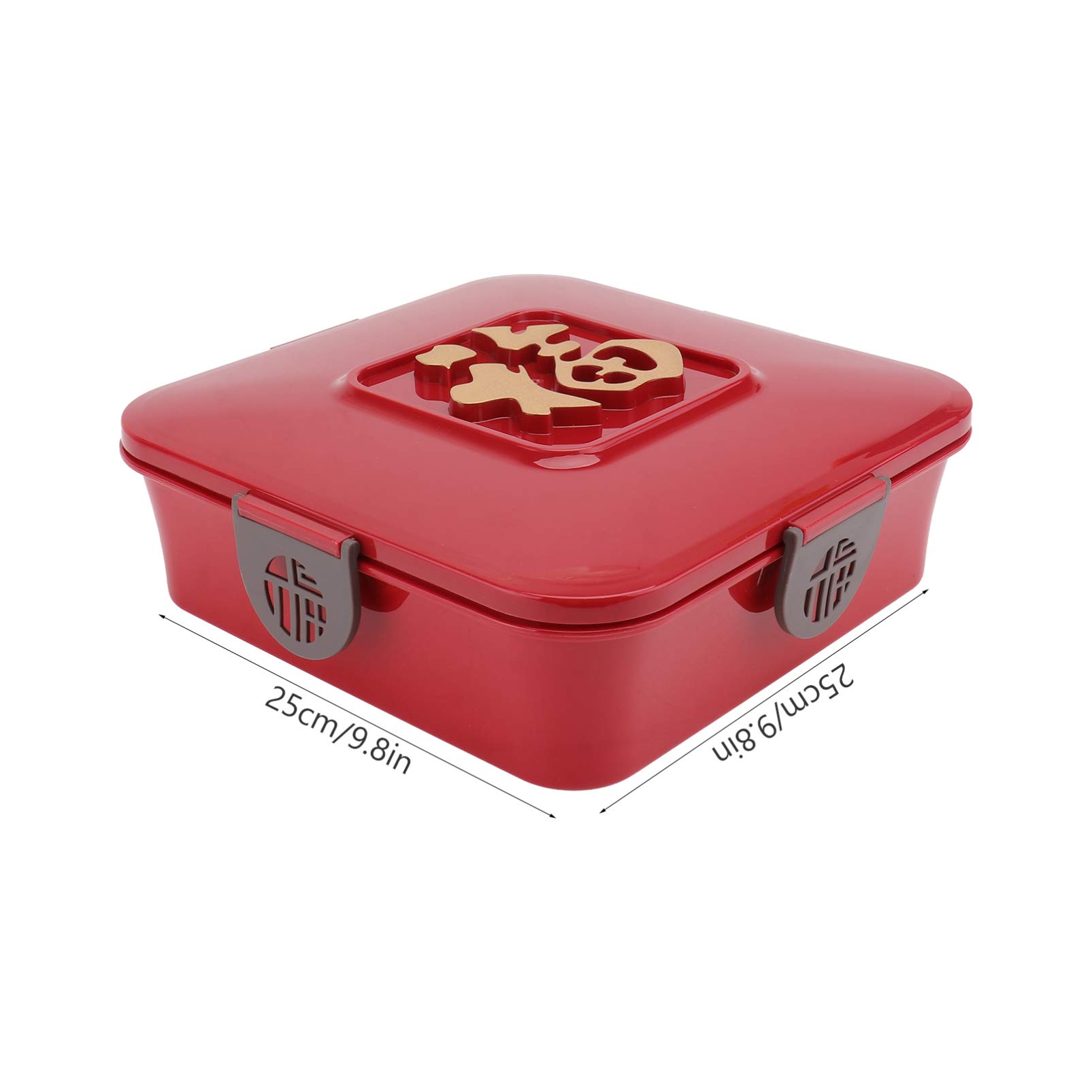Hemoton 1-Piece Plastic Divided Serving Tray - Perfect for Candy, Snacks, Nuts & Fruits | Ideal for New Year Celebrations, Weddings & Party Platters | BPA-Free Food Container for Home & Office Use