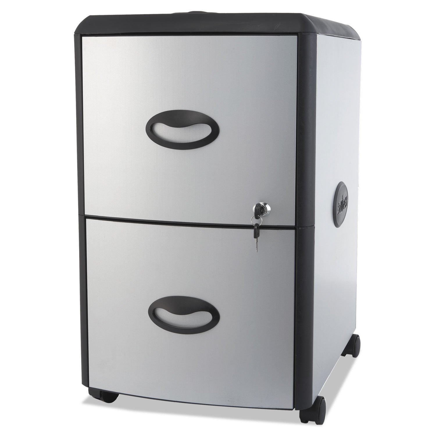Storex Two-Drawer Mobile File Cabinet with Lock, Letter Size - Office Organization & Document Storage Solution for Home, School or Workplace