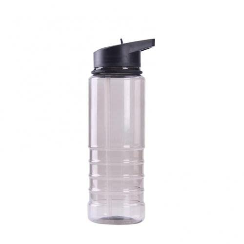 800ml Large Capacity Sports Water Bottle with Straw - BPA Free, Leak Proof, Portable for Cycling, Running, Gym & Outdoor Activities (Black)