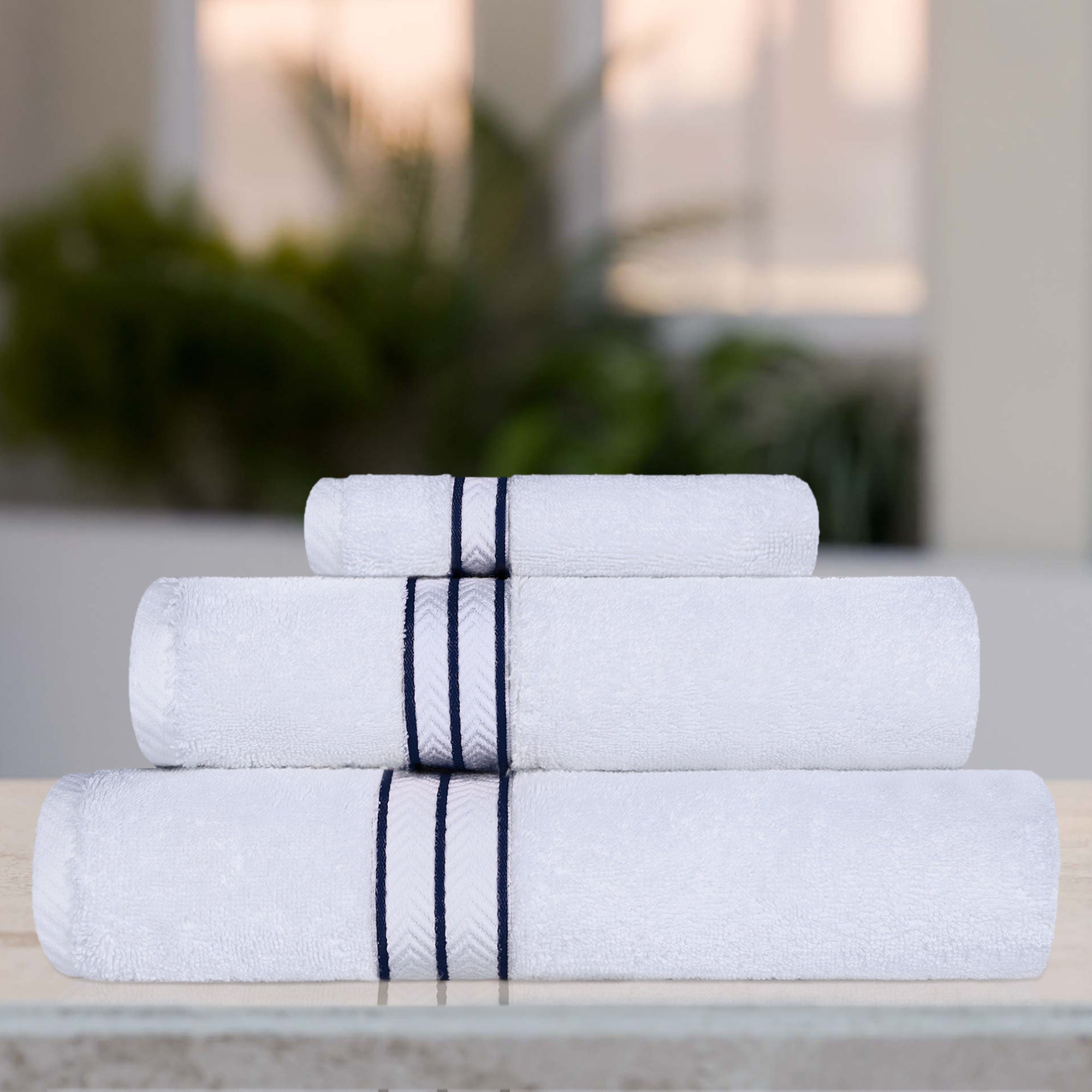 Premium Turkish Cotton Ultra Plush 3-Piece Bath Towel Set - Super Absorbent, Soft & Luxurious for Spa, Gym, Beach & Home Use