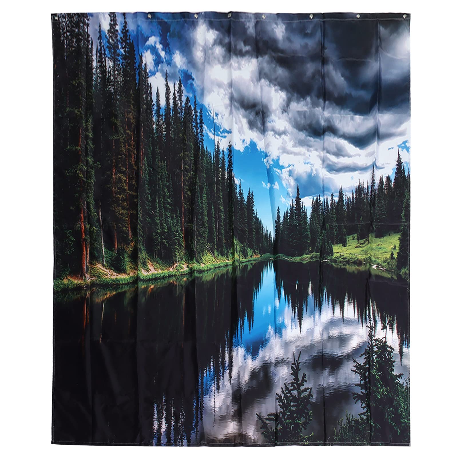 Waterproof Polyester Shower Curtain - 72x79 Inch Bathroom Decor for Home, Apartment, Dorm & Hotel - Summer Beach Theme Bath Accessory (180x200cm) | Perfect for Coastal, Tropical & Vacation Style Bathrooms