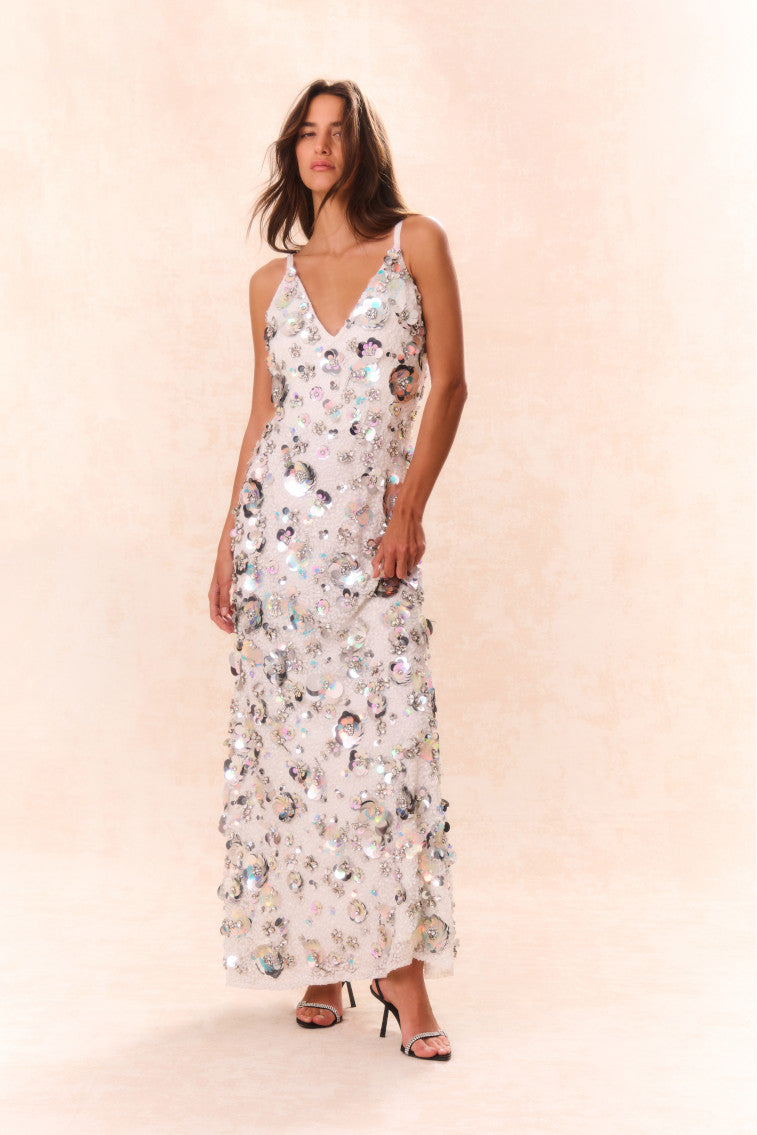 Hubbard Embellished Dress for Women - Elegant Floral Lace Party Gown - Perfect for Weddings, Cocktail Parties & Special Occasions