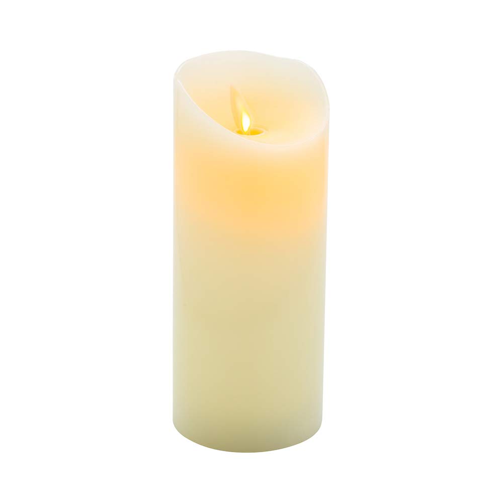 Fire Tek 3 x 7 Inch Flameless LED Pillar Candles - Set of 10 Real Wax Battery Operated Candles with Dancing Flame Effect, Remote Control (Sold Separately) - Perfect for Home Decor, Wedding Centerpieces, Romantic Dinners & Holiday Parties