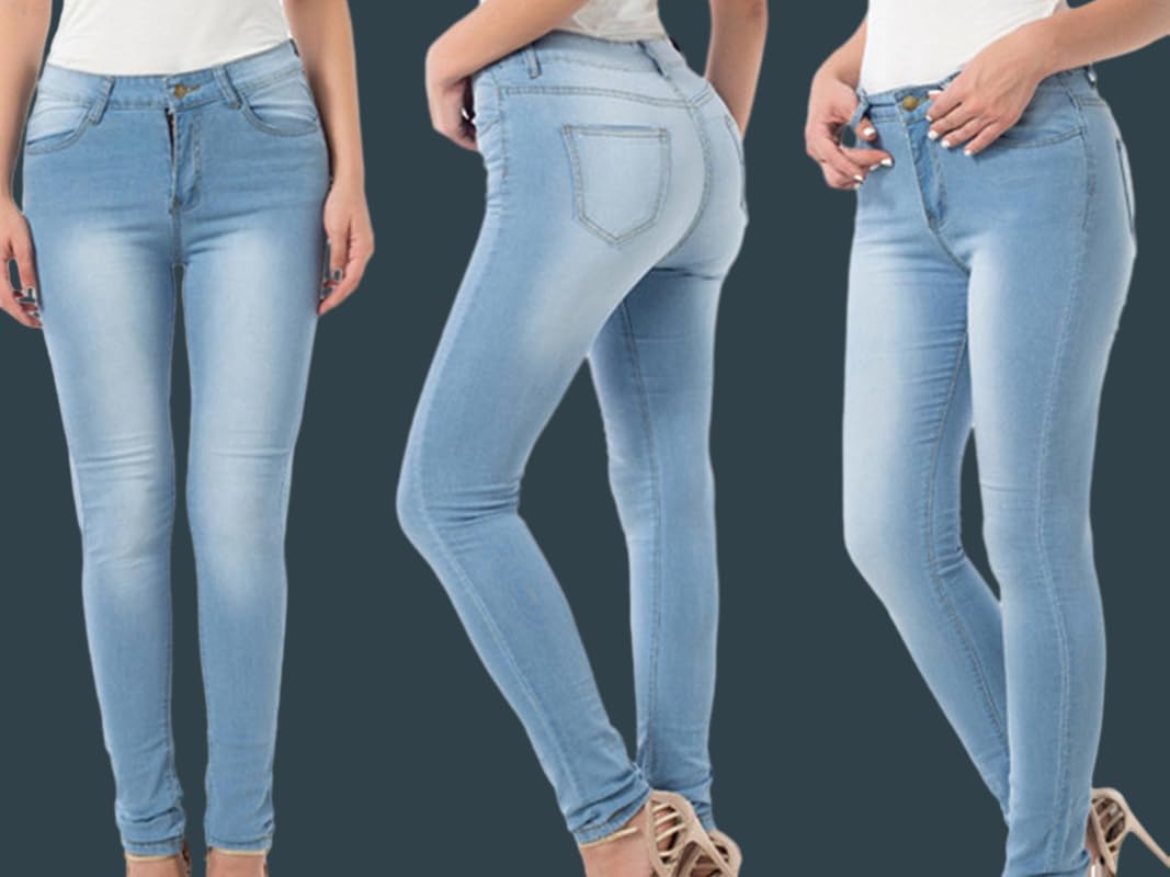 Andongnywell Women's High Rise Stretch Skinny Jeans - Pull On Butt Lifting Denim Pants for Juniors | Comfortable & Flattering Fit for Casual Wear, Office & Night Out
